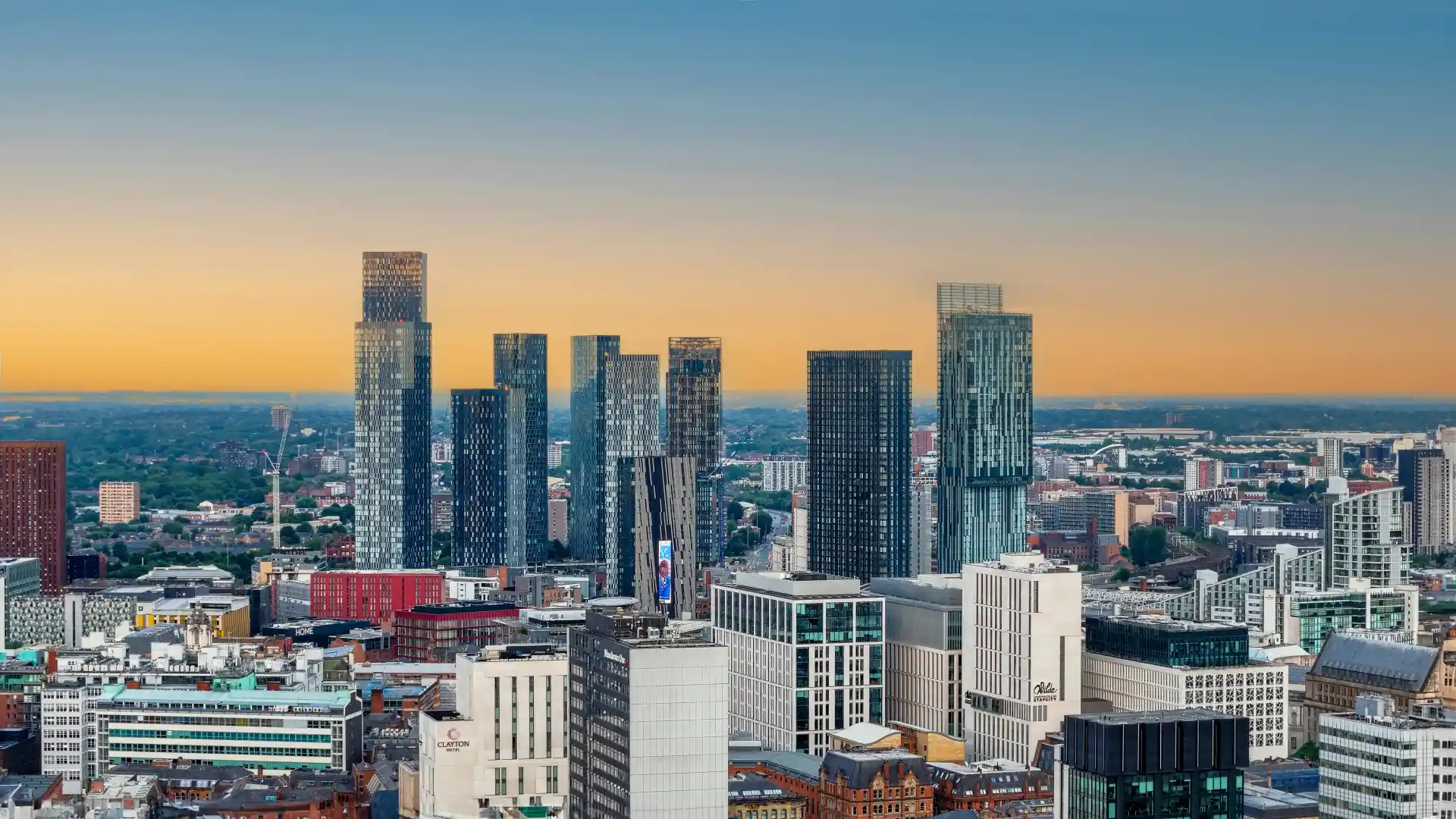 Manchester city skyline